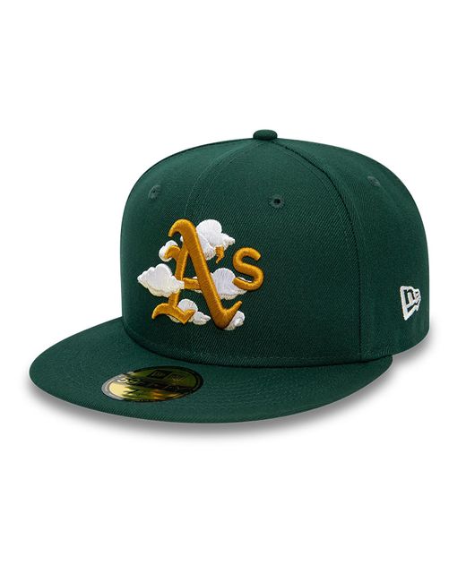 KTZ Oakland Athletics Team Cloud 59fifty Fitted Cap in Green for