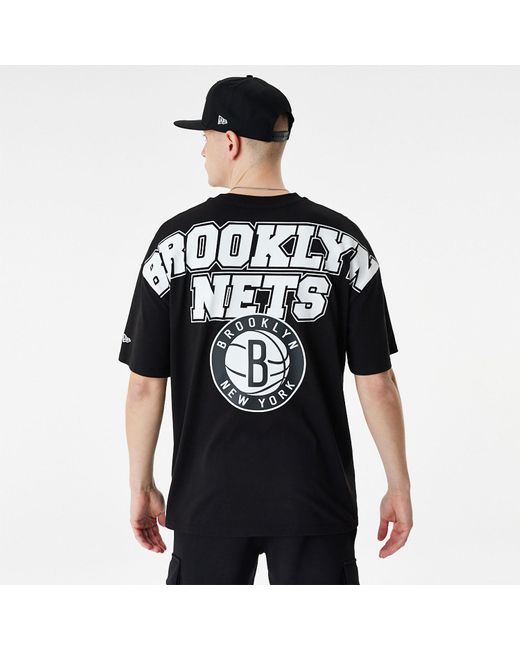 Brooklyn Nets NBA Infill Team Logo Black Jersey