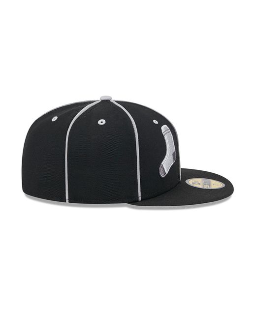 KTZ Black Montgomery Biscuits Milb Theme Night 59fifty Fitted Cap for men