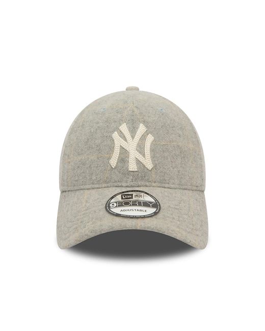 KTZ Gray New York Yankees Mlb Rewool 9forty Adjustable Cap for men