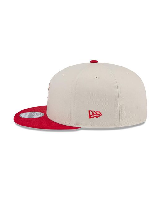KTZ Natural Boston Red Sox Floral Fill Light Beige 9fifty Snapback Cap for men