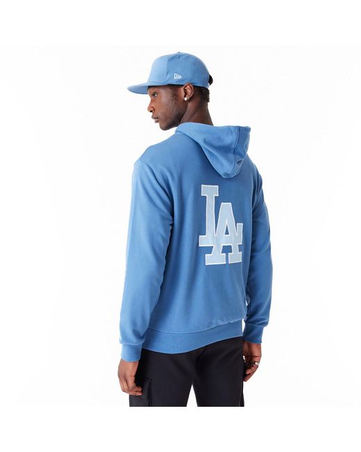 KTZ Blue La Dodgers Mlb World Series Oversized Pullover Hoodie for men