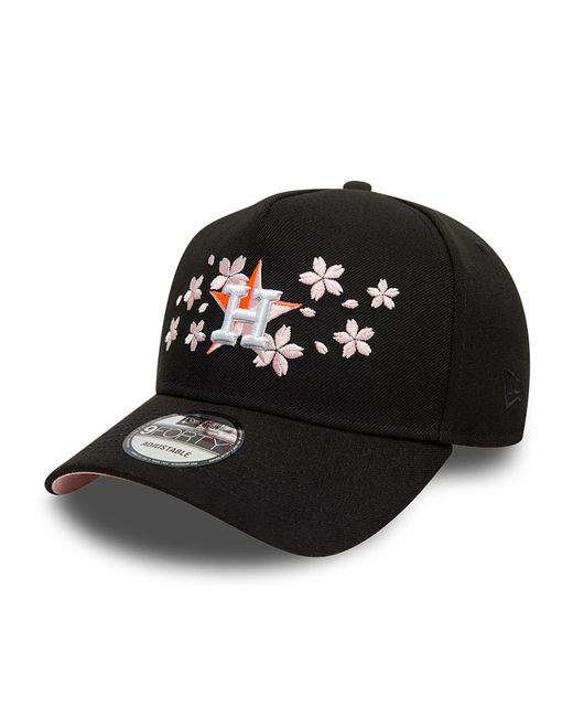 KTZ Black Houston Astros Cherry Blossom 9forty A-frame Adjustable Cap for men