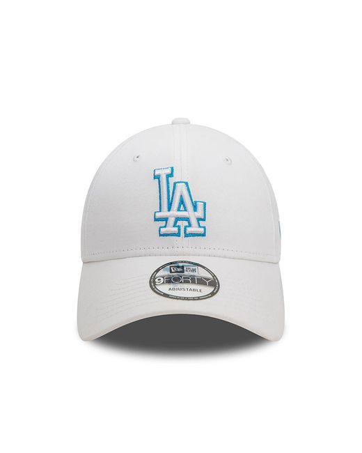 KTZ Blue La Dodgers Team Outline 9forty Adjustable Cap for men