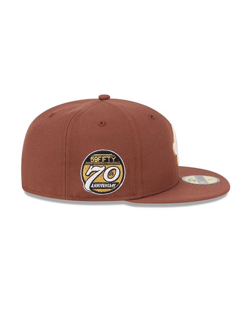 KTZ Brown New Era 59fifty Day Dark 59fifty Fitted Cap for men