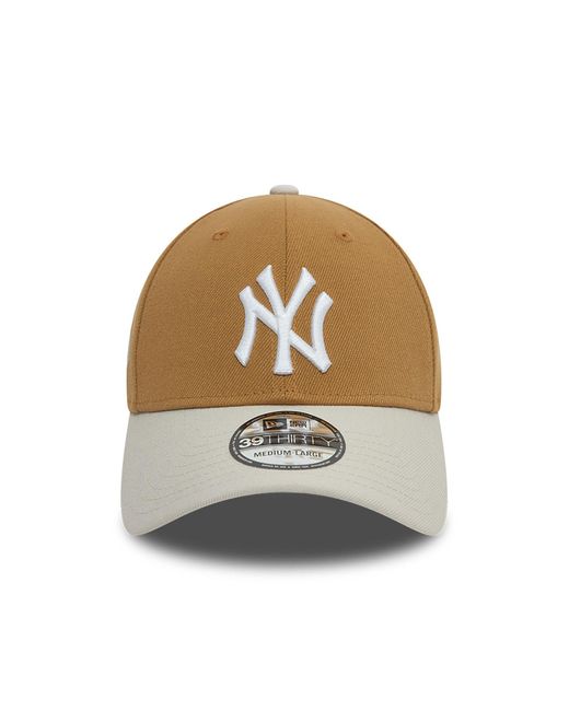 KTZ Brown New York Yankees Neutral World Series Beige 39thirty Stretch Fit Cap for men