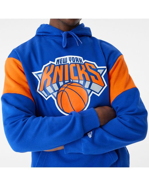 KTZ New York Knicks Nba Colour Block Oversized Hoodie in Blue for