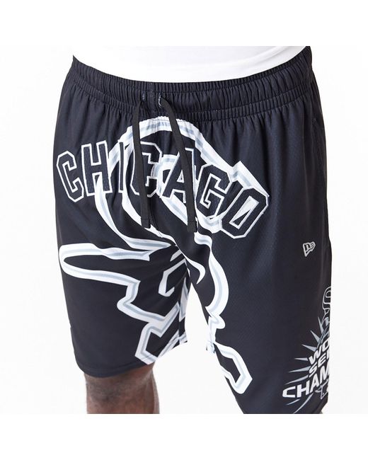 KTZ Blue Chicago White Sox Mlb Large Logo Shorts for men