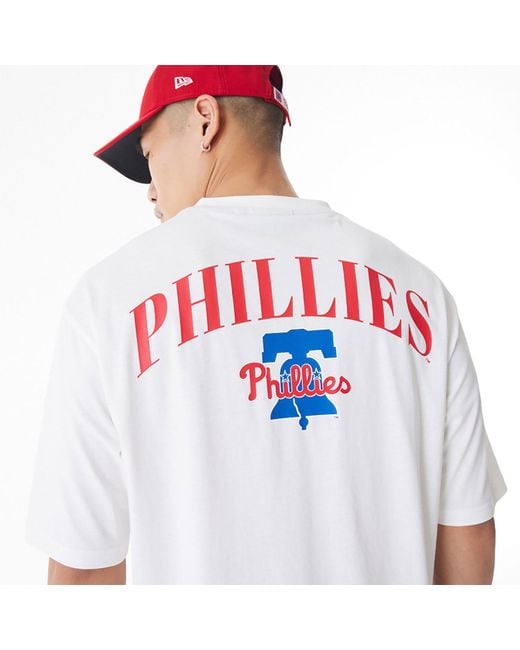 KTZ White Philadelphia Phillies Mlb London Series 2024 Oversized T-shirt for men
