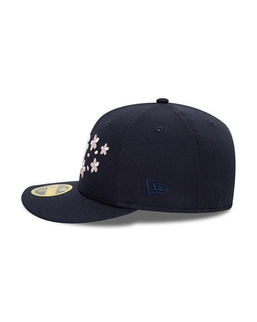 KTZ Blue New York Yankees Cherry Blossom Navy Low Profile 59fifty Fitted Cap for men