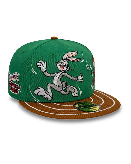 KTZ Green Multi Character Team Looney Tunes 59fifty Fitted Cap for men