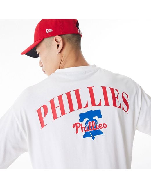 KTZ White Philadelphia Phillies Mlb London Series 2024 Oversized T-shirt for men