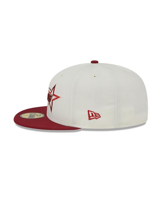 KTZ White Houston Astros Be Mine 59fifty Fitted Cap for men