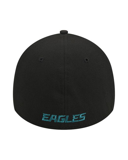 KTZ Black Philadelphia Eagles Nfl Team Logo 39thirty Stretch Fit Cap for men
