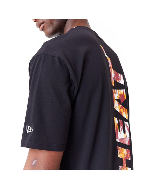 KTZ Blue Miami Heat Nba Large Infill Oversized T-shirt for men