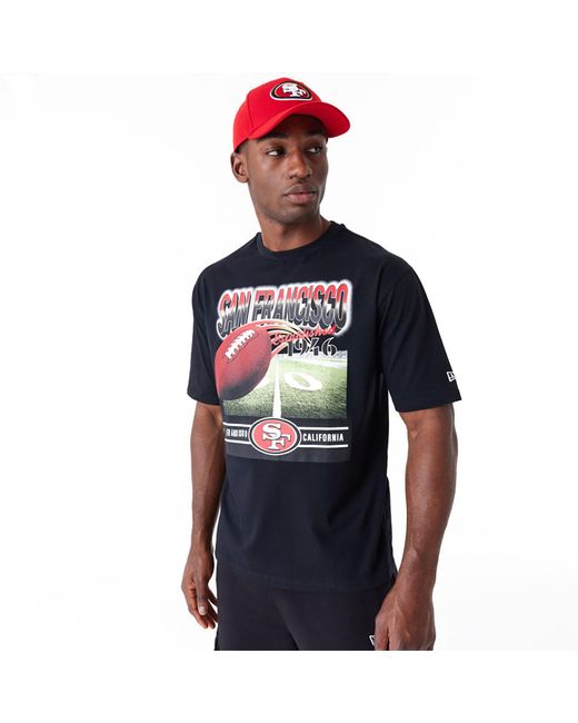 KTZ Blue San Francisco 49ers Nfl Team Graphic Oversized T-shirt for men