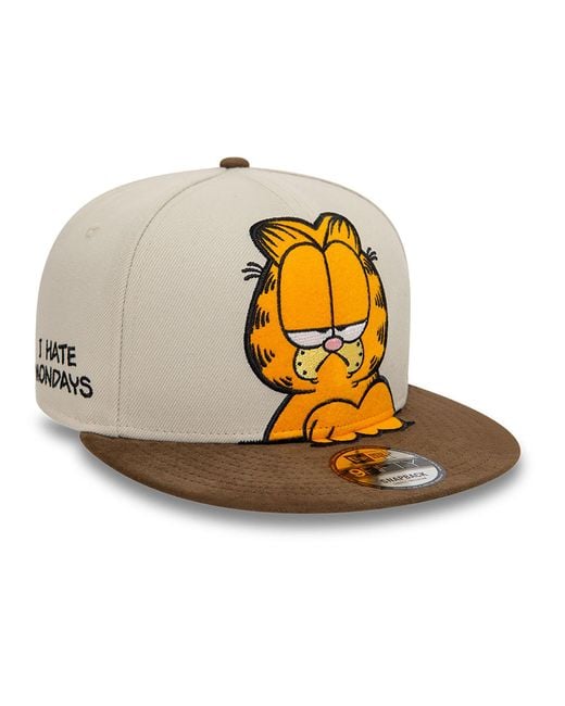KTZ Natural Garfield I Hate Mondays Beige 9fifty Snapback Cap for men