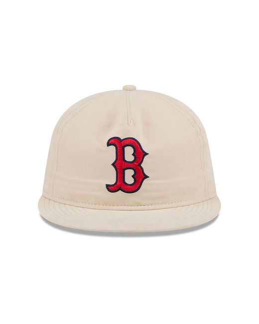 KTZ Natural Boston Red Sox Brushed Nylon Light Beige Retro Crown 9fifty Strapback Cap for men