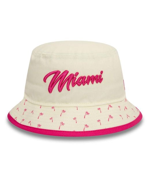 KTZ Pink Red Bull Racing Miami Race Special Off Bucket Hat for men