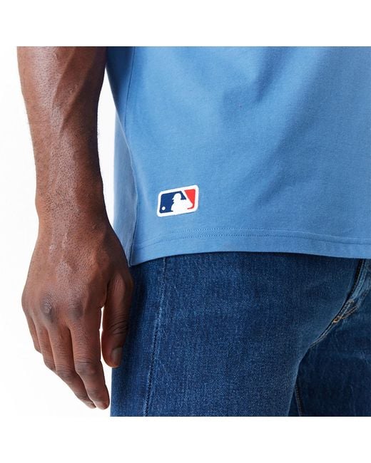 KTZ Blue La Dodgers Mlb World Series Oversized T-shirt for men