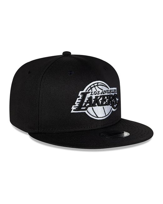 KTZ Black La Lakers Chain Stitch 9fifty Snapback Cap for men