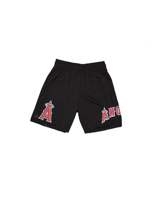 KTZ Black La Angels Mlb Custom Mesh Shorts for men