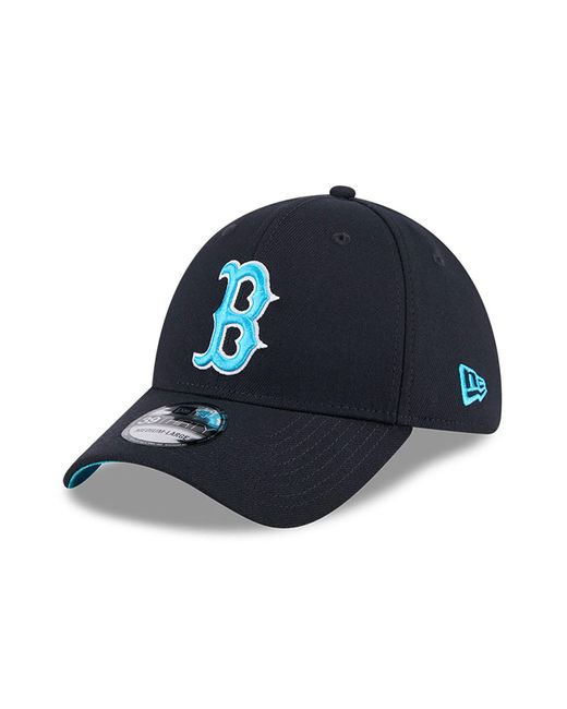 KTZ Blue Boston Red Sox Mlb Father's Day 2024 Navy 39thirty Stretch Fit Cap for men