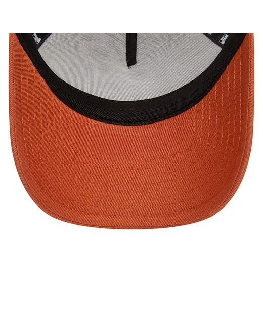 KTZ Orange La Dodgers League Essential A-frame Trucker Cap for men