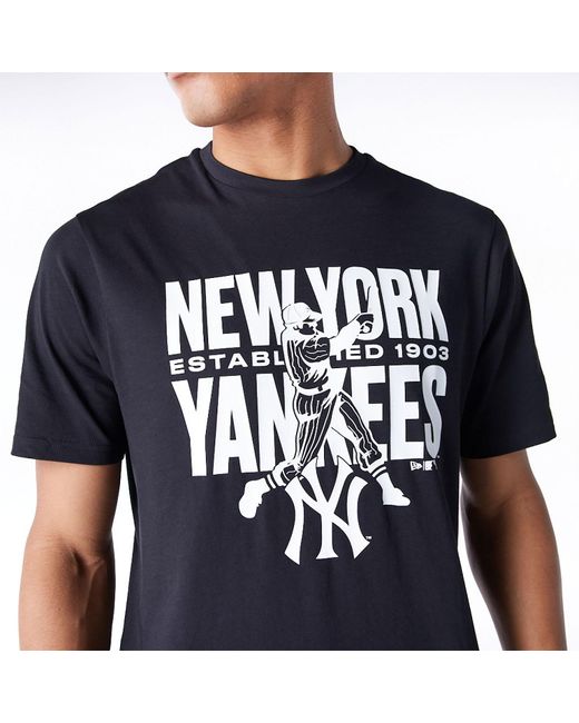 KTZ Blue New York Yankees Mlb Baseball Graphic T-shirt for men