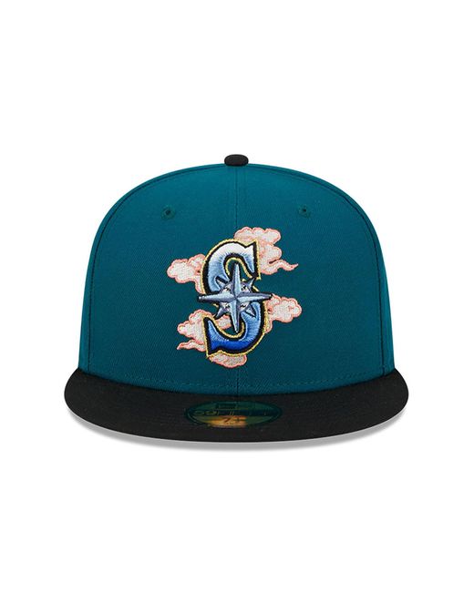 KTZ Green Seattle Mariners Cloud Spiral Dark 59fifty Fitted Cap for men