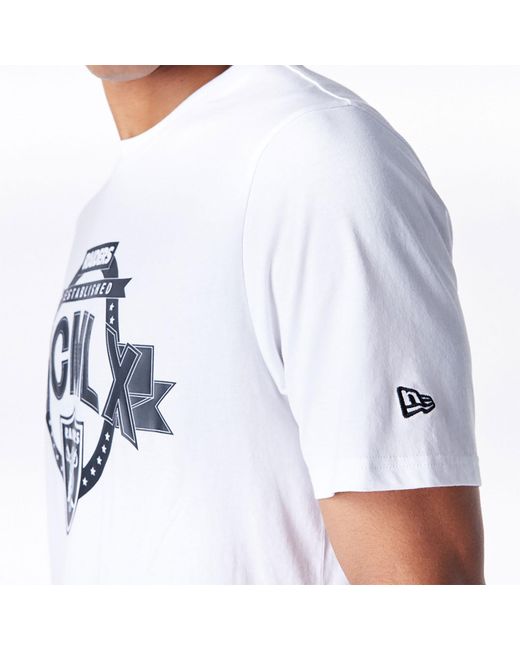 KTZ White Las Vegas Raiders Nfl Graphic T-shirt for men
