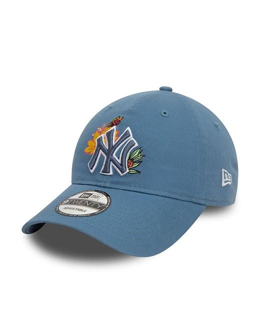 KTZ Blue New York Yankees Mlb Floral 9twenty Adjustable Cap for men
