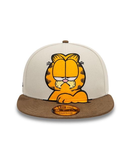 KTZ Natural Garfield I Hate Mondays Beige 9fifty Snapback Cap for men