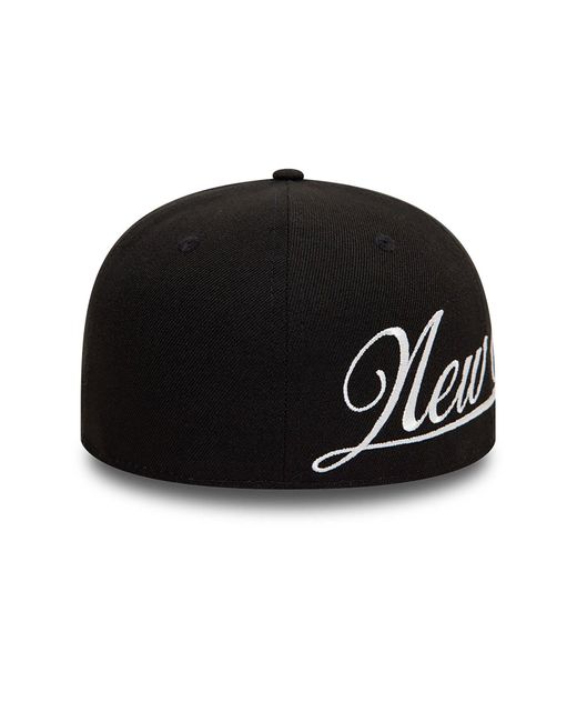 KTZ Black New Era Script 59fifty Fitted Cap for men