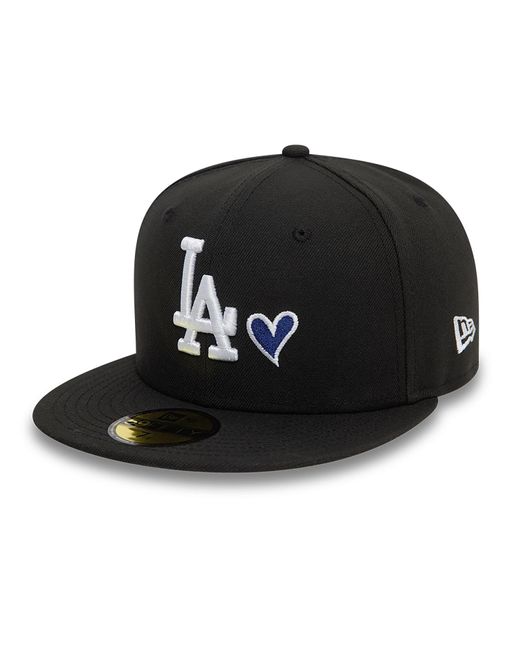 KTZ Black La Dodgers Mlb Team Heart 59fifty Fitted Cap for men