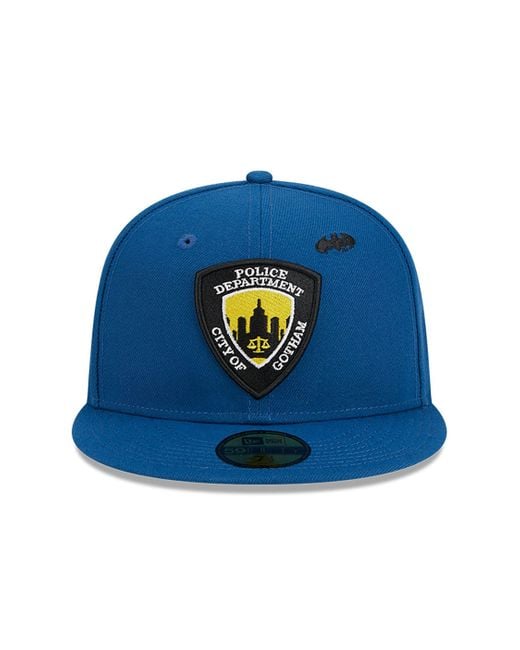 KTZ Batman Gotham City Police Department 59fifty Fitted Cap in Blue for Men