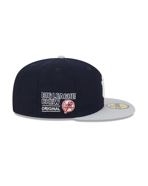 KTZ Blue New York Yankees Mlb Big League Chew Navy 59fifty Fitted Cap for men