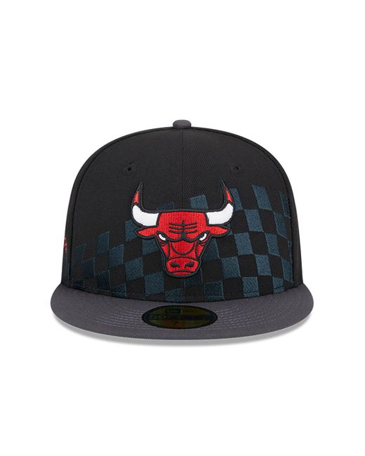 KTZ Black Chicago Bulls Nba Rally Drive 59fifty Fitted Cap for men