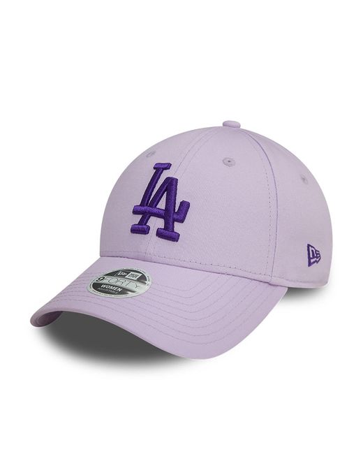 KTZ Purple La Dodgers Womens Icon Pastel 9forty Adjustable Cap for men