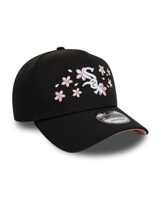 KTZ Black Chicago White Sox Cherry Blossom 9forty A-frame Adjustable Cap for men