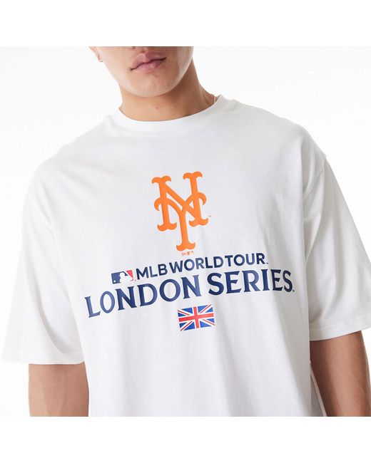 KTZ White New York Mets Mlb London Series 2024 Oversized T-shirt for men