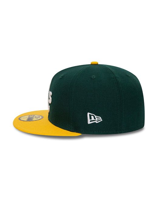 KTZ Green Oakland Athletics Mlb Icy Patch 59fifty Fitted Cap for men