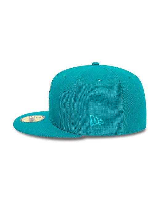 KTZ Blue Seattle Mariners Mlb Offseason Turquoise 59fifty Fitted Cap for men