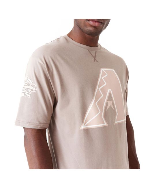 KTZ Brown Arizona Diamondbacks World Series Pastel Oversized T-shirt for men