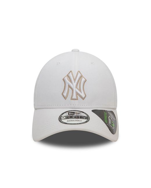 KTZ White New York Yankees Repreve Outline 9forty Adjustable Cap for men