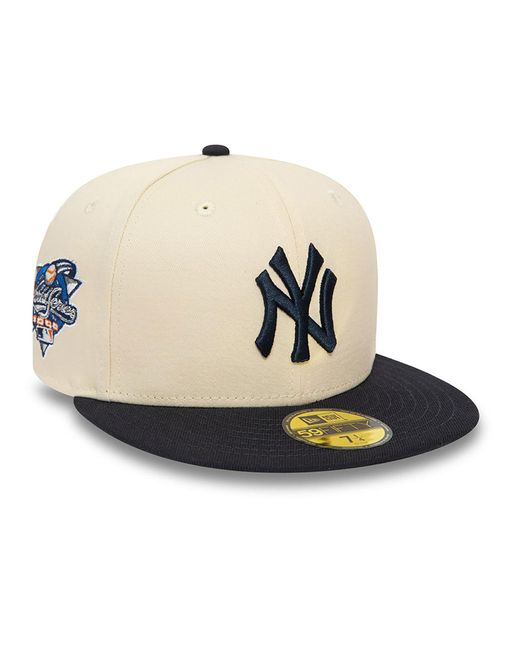 KTZ Natural New York Yankees Team Colour Stone And Black 59fifty Fitted Cap for men