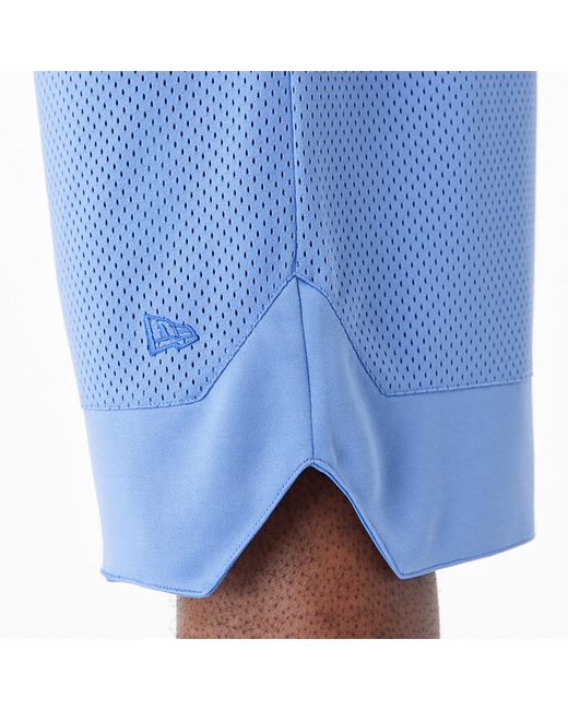 KTZ Blue New Era Arch Logo Mesh Shorts for men