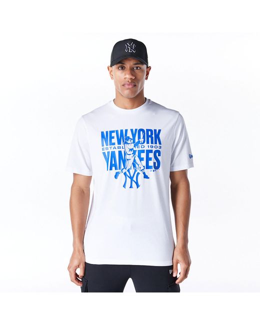 KTZ Blue New York Yankees Mlb Baseball Graphic T-shirt for men