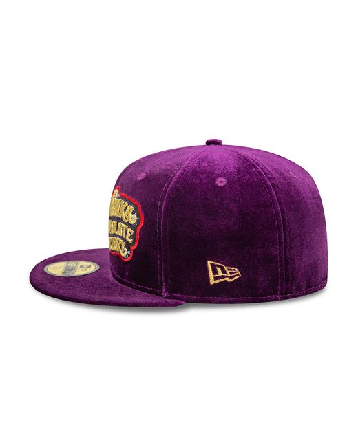 KTZ Purple Willy Wonka And The Chocolate Factory Velvet 59fifty Fitted Cap for men