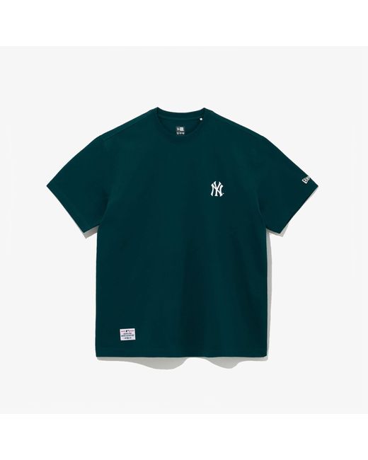 KTZ Green New York Yankees Mlb Flower New Era Korea Dark T-shirt for men